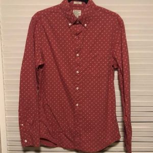 J. Crew Diamond Print Button Down Mens S